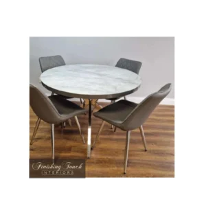 Dario Round Table - Chrome X Legs