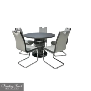 Modena white Round Table light grey mockup