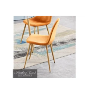 Oslo orange Velvet Chair