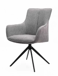 Grey Anya Two tone 360 swivel Dining Chair