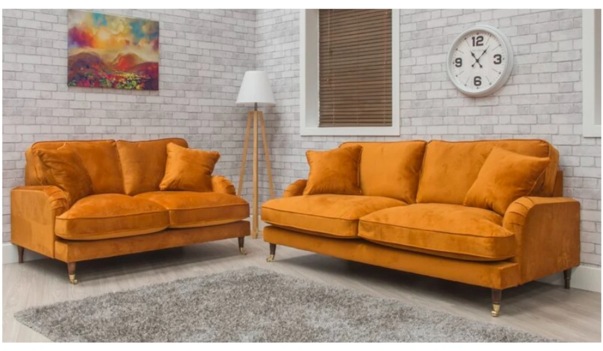 RUPERT SOFA 3 SEATER ORANGE
