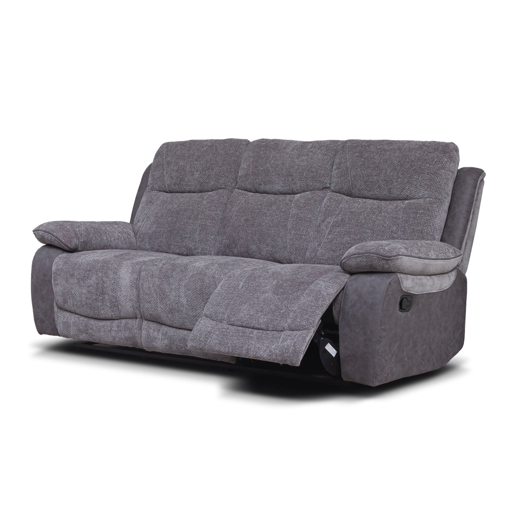 Carina Recliner Sofas - Pewter Grey Two Tone - Image 7