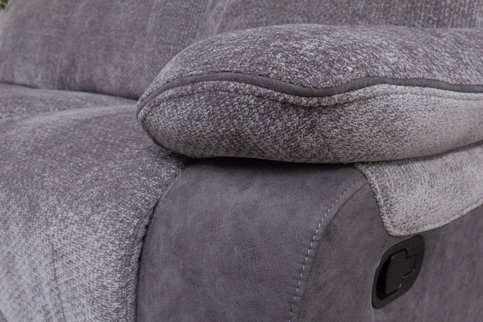 Carina Recliner Sofas - Pewter Grey Two Tone - Image 9