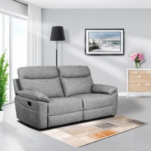 Dunluce Recliner Sofas Light Grey Fabric