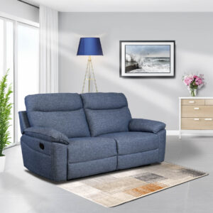 Dunluce Recliner Sofas Light Blue Fabric