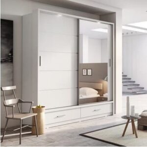 Alpha White Sliding Door Wardrobe 200cm