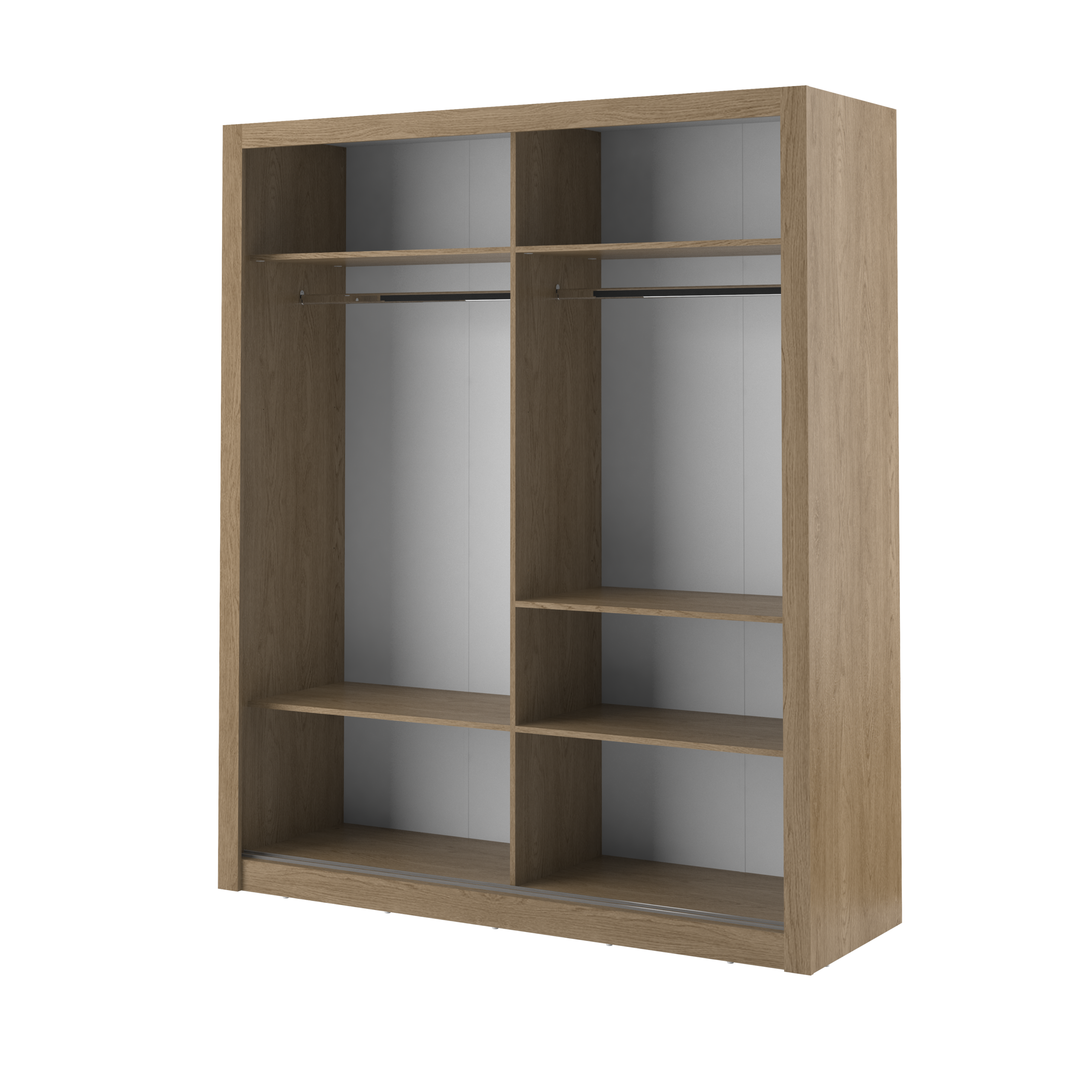 Boston Oak Sliding Door Wardrobe 203cm - Image 2