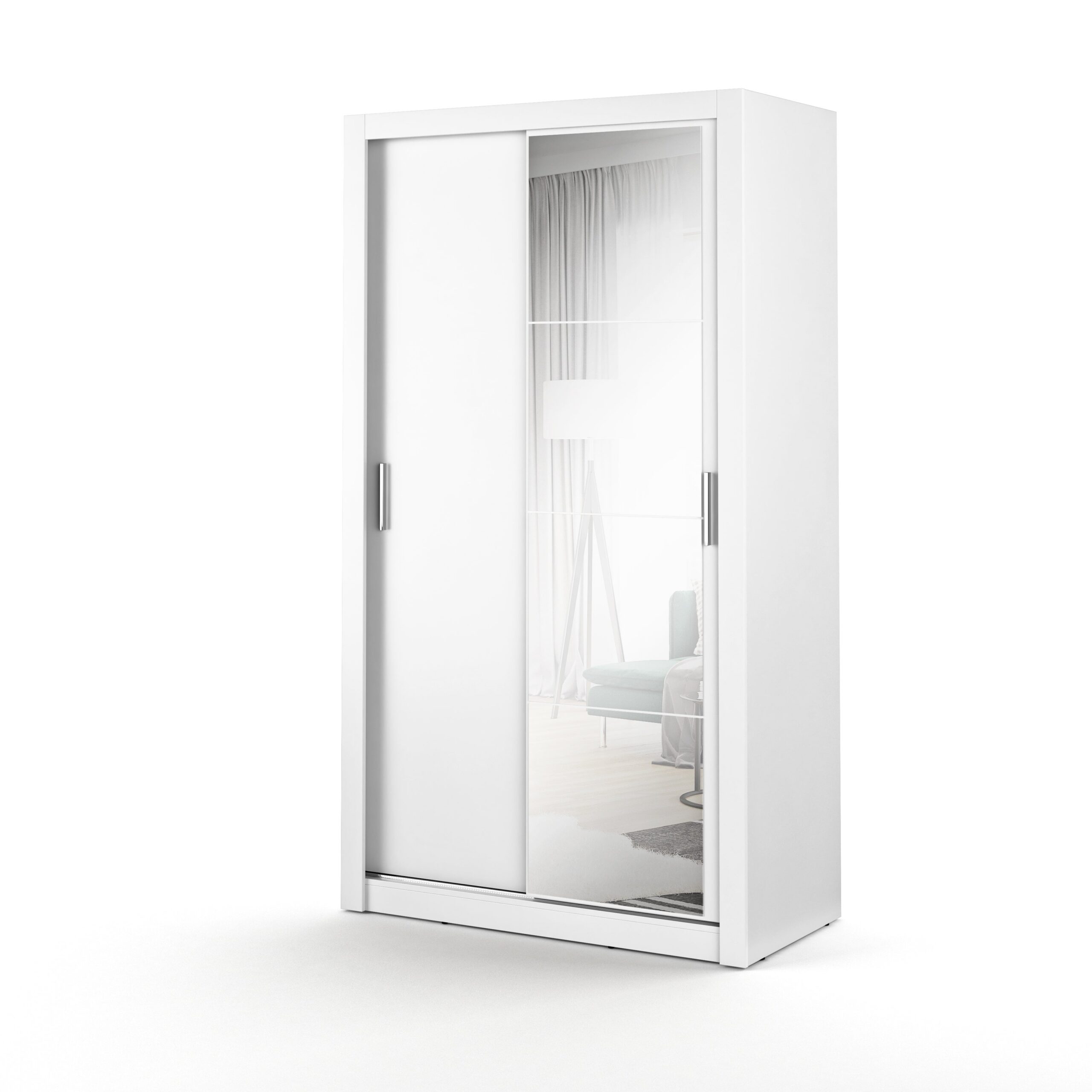 Denmark Sliding Door Wardrobe 120cm 3 Colours - Image 5