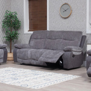 Carina Recliner Sofas - Pewter Grey Two Tone