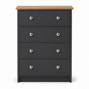 Millwood Charcoal Grey 4 Drawer Chest