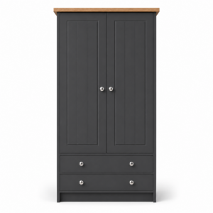 Millwood Charcoal Grey Two Door Two Drawer Wardrobe