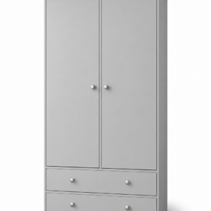 Millwood Light Grey Two Door Two Drawer Wardrobe