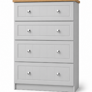 Millwood Light Grey 4 Drawer Deep Chest