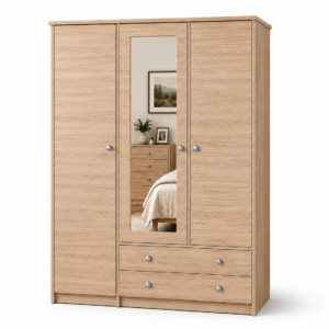 Millwood Sonoma Oak Three Door Two Drawer Wardrobe