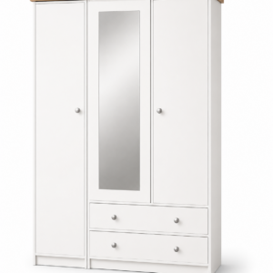 Millwood White Three Door Two Drawer Wardrobe