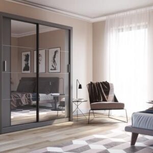 Cuba Sliding Door Wardrobe 180cm 3 Colours