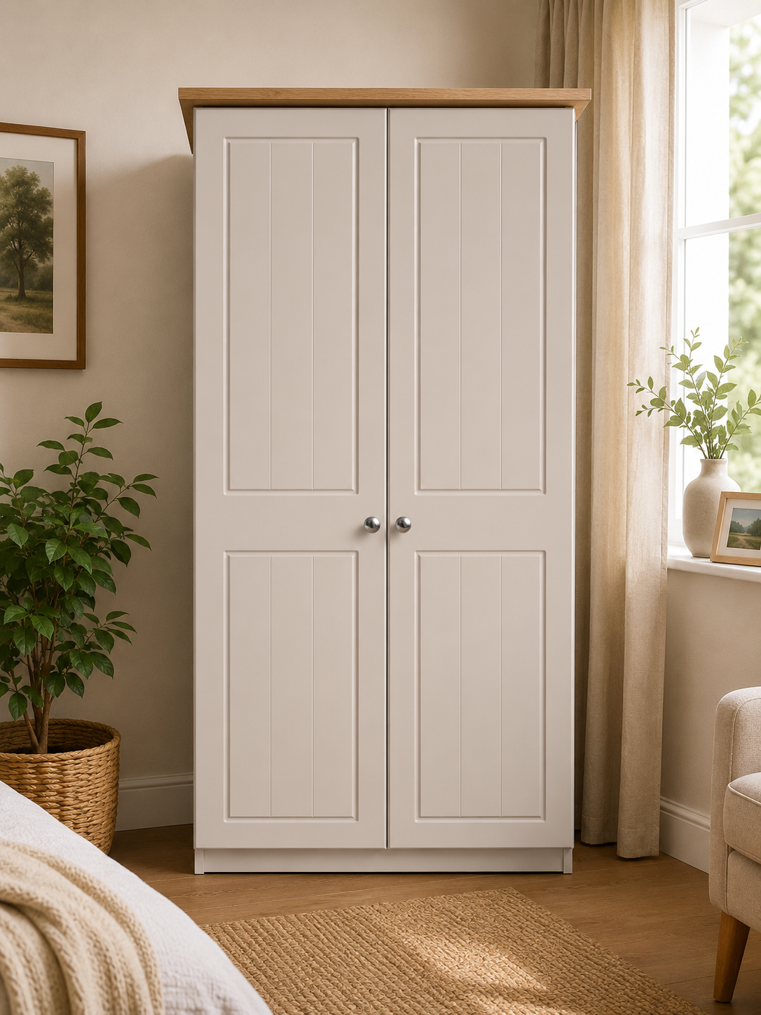 Millwood Elephants Breath Two Door Wardrobe - Image 2