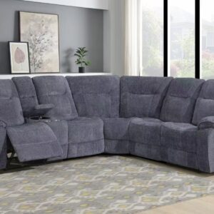 Newcastle Recliner Corner Sofas - Grey Fabric