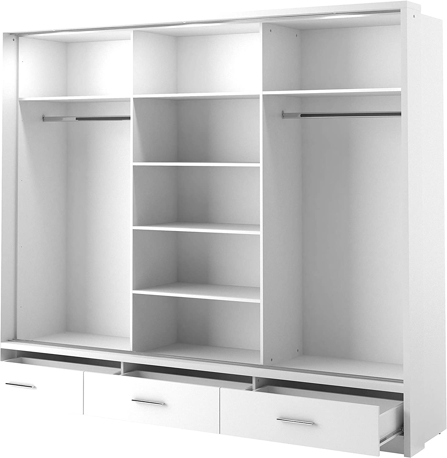 Alpha Grey Sliding Door Wardrobe 250cm - Image 4