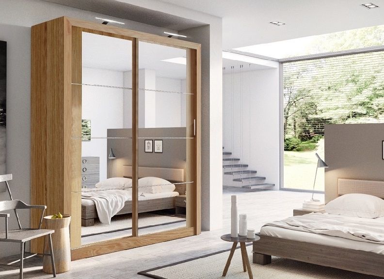 Cuba Sliding Door Wardrobe 180cm 3 Colours - Image 3