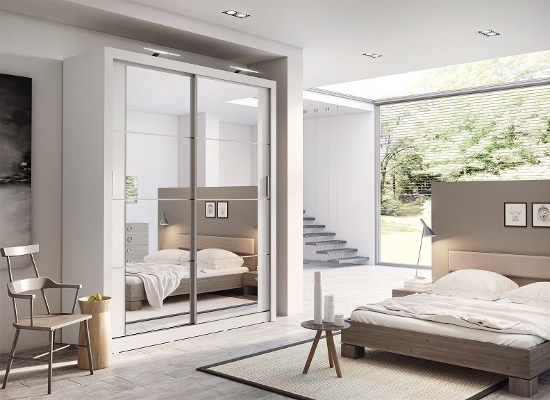Cuba Sliding Door Wardrobe 180cm 3 Colours - Image 4