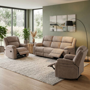 Morgan 3+1+1 Recliner Suite Taupe