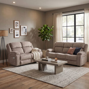 Morgan 3+2 Electric Recliner Suite Taupe
