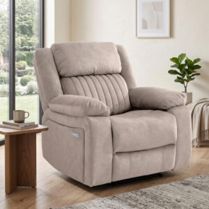 Morgan Armchair Electric Recliner Taupe
