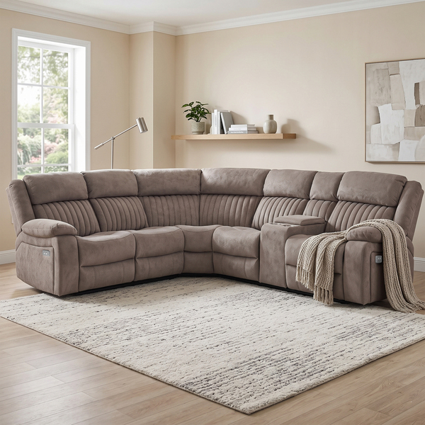 Morgan Electric Corner Suite Taupe