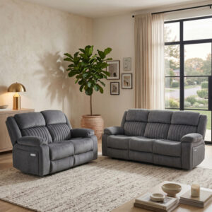 Morgan 3+2 Electric Recliner Suite Slate Grey