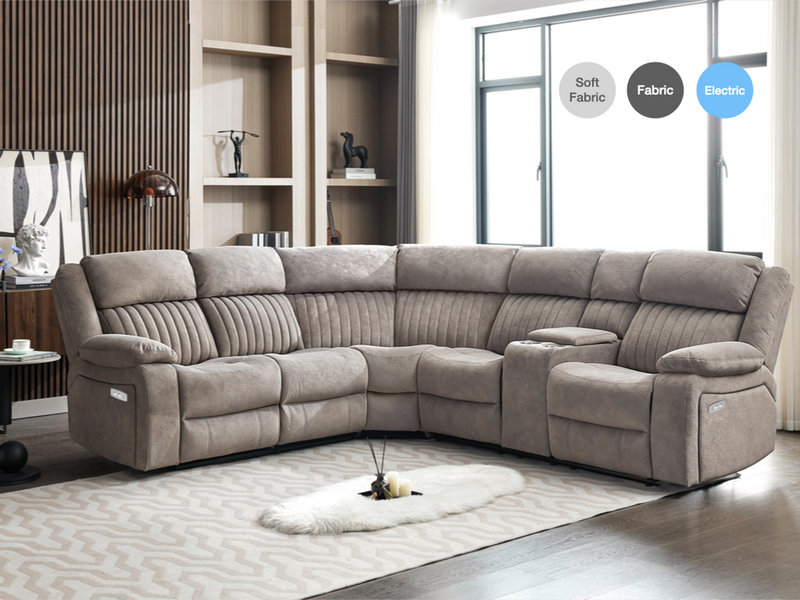 Morgan Electric Corner Suite Taupe - Image 3